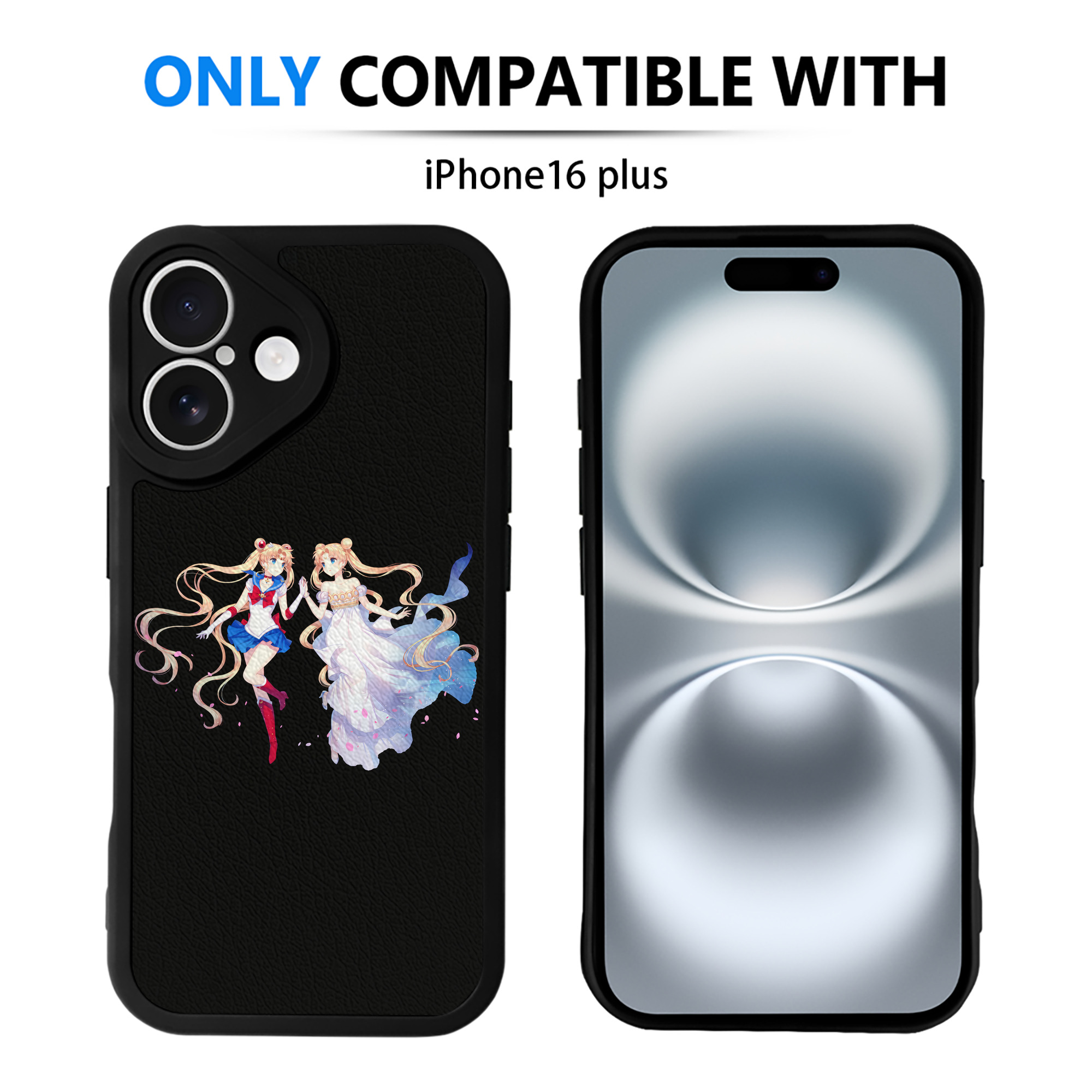 （画像用） 美少女戦士セーラームーン 月野 うさぎ つきの うさぎ Sailor Moon Tsukino Usagi 【iPhone 16シリーズ対応】シリコンスマホケース（レザー調） 材質：シリコン